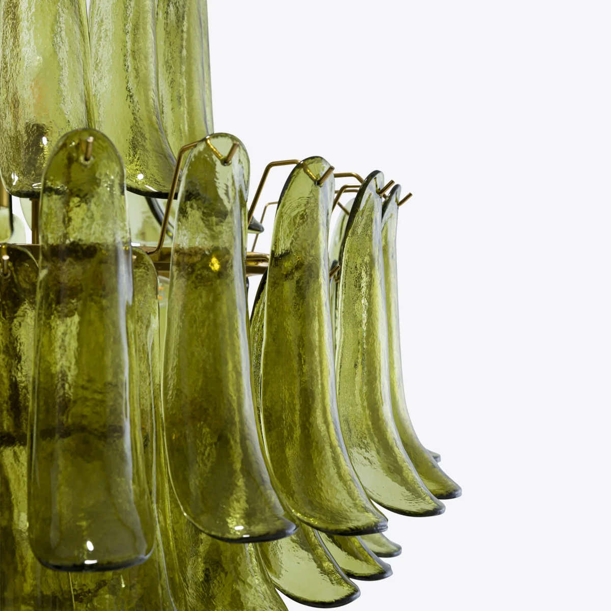 Green Petalo Murano Chandelier 30" 35"