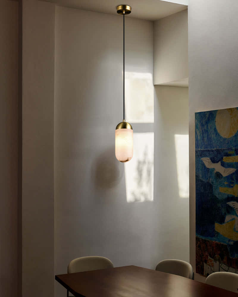 Alabaster Luxury Moonshade Brass Chandelier for dining room