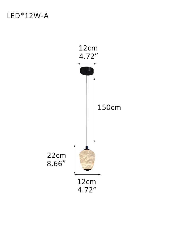 Modern Linear White Alabaster Solid Ball Thread Synthetic Shade Hanging Light for Dining