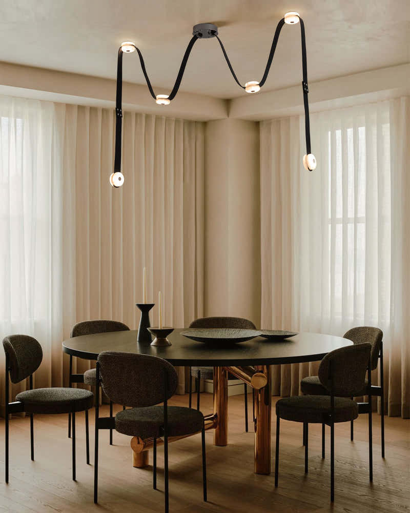 LED Module Snaps Alabaster Pug in Pendant Lighting with Extension Leather Straps