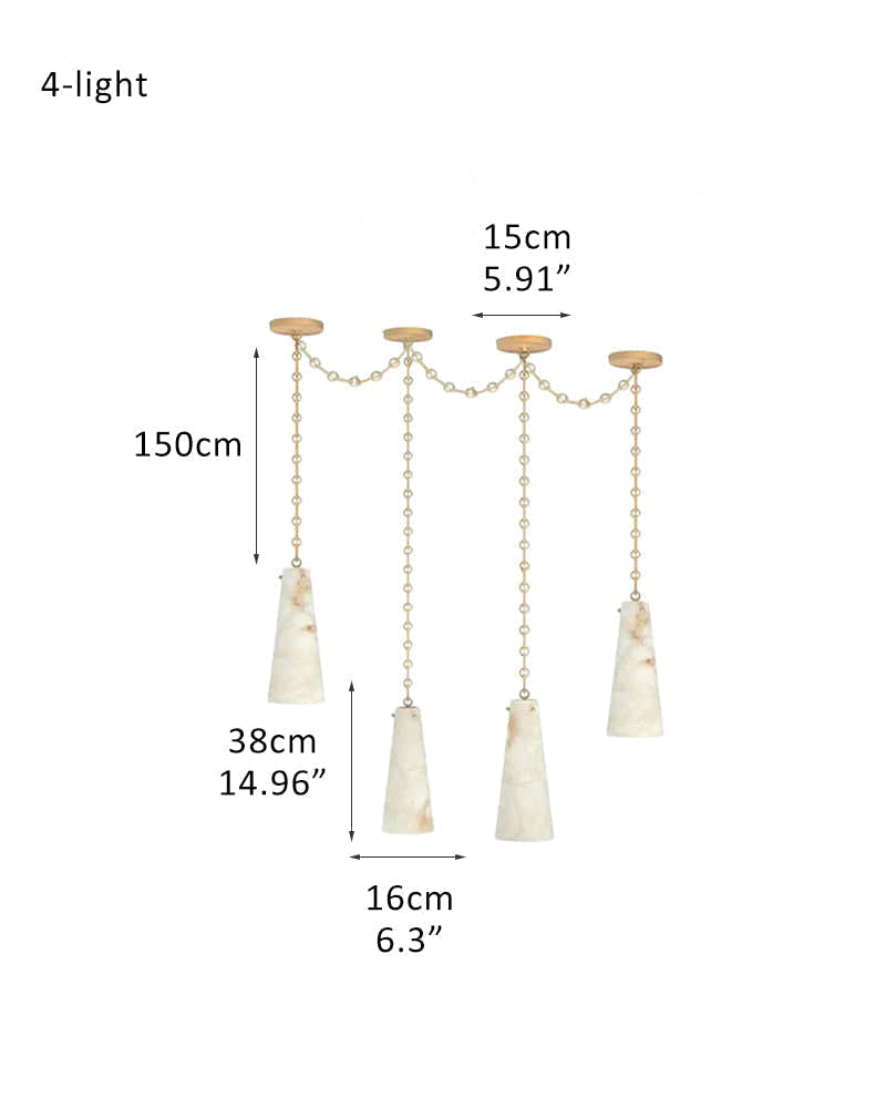 Contemporary Chandelier in Alabaster,1/2/3/5/7-Light Vintage Alabaster Pendant Cluster