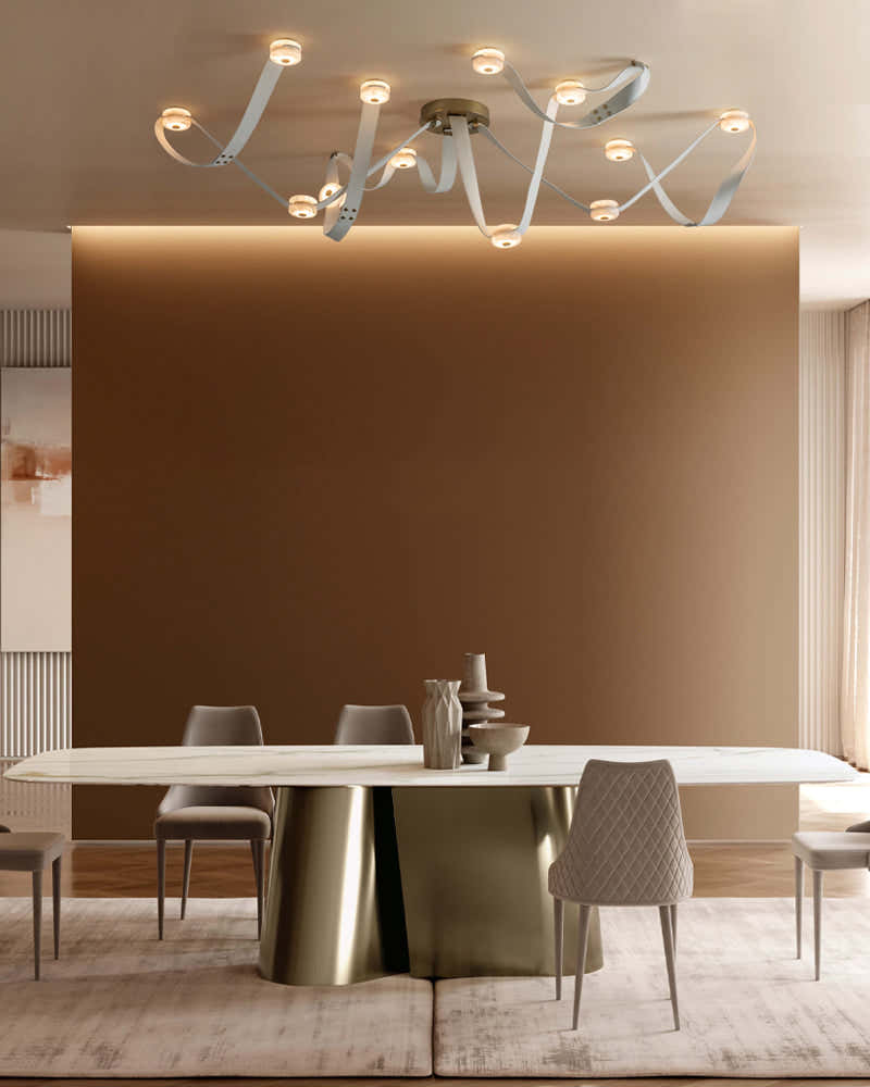 Modern Brass LED Alabaster Snaps Wall Sconce with Leather straps in Brown/Black/White Finish