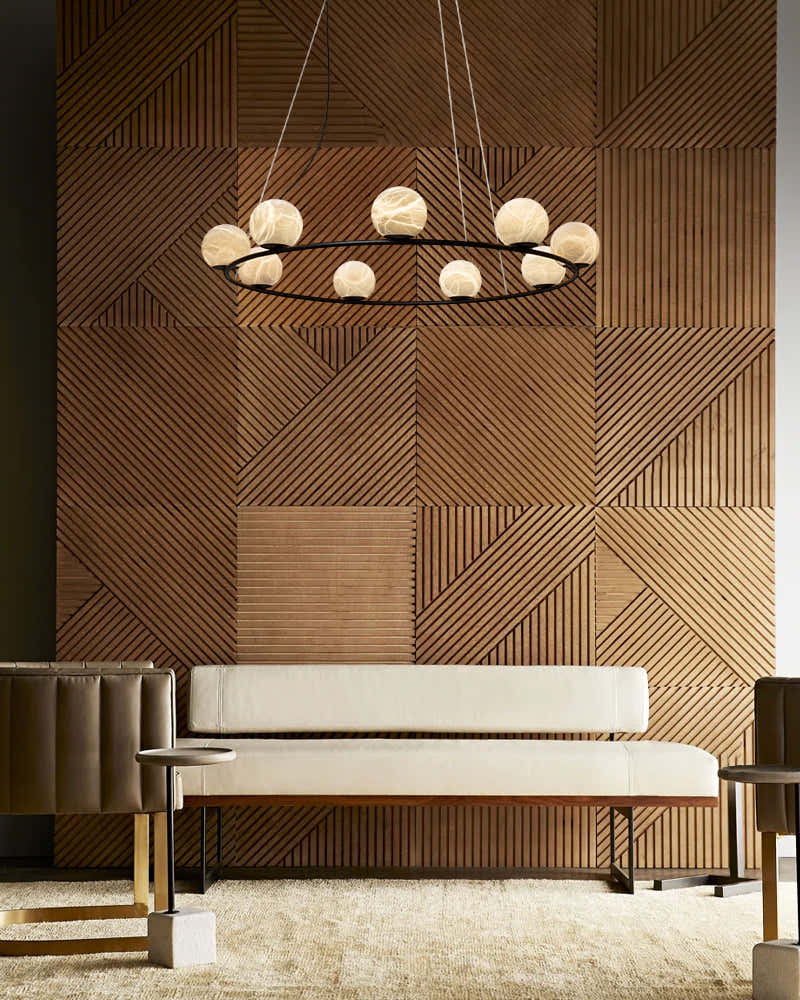 Stunning Double Alabaster Globes Pendant Suspension Light Lacquered Burnished Brass/Black