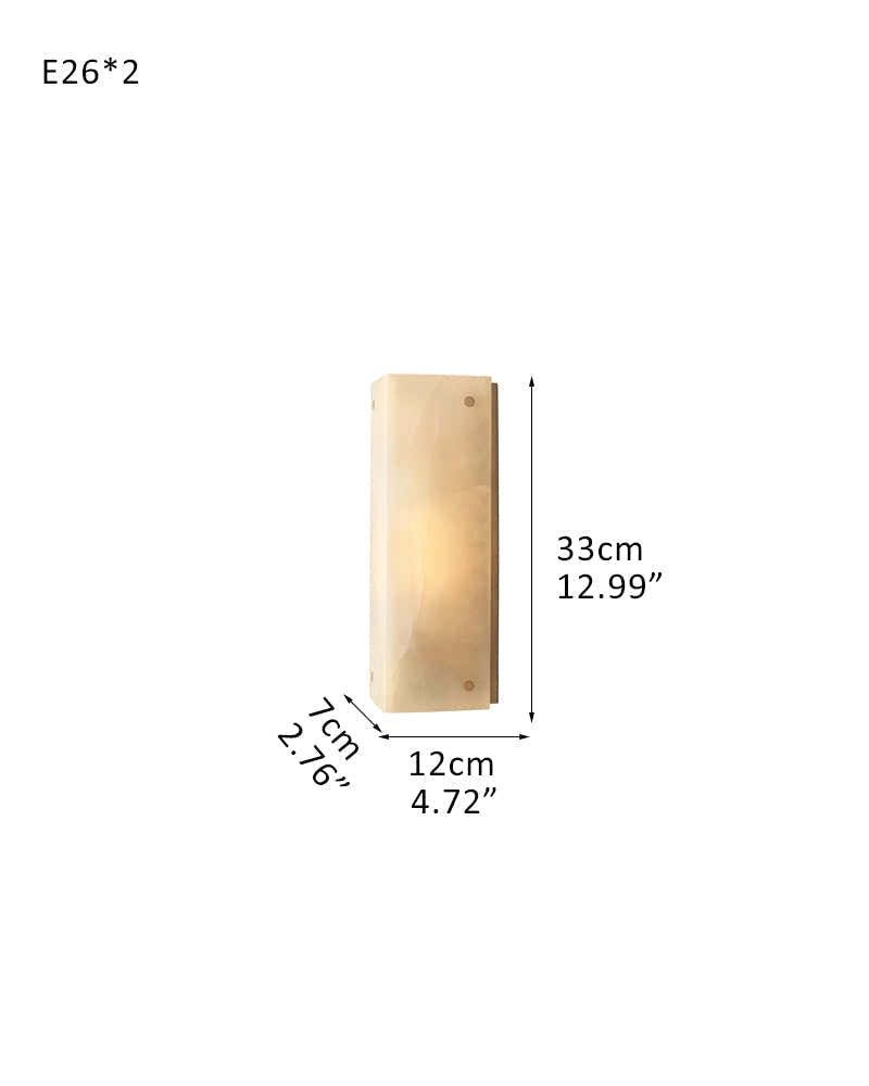 2/4-light Hand craved Alabaster Wall Sconce Light Fixture with Black Hardware