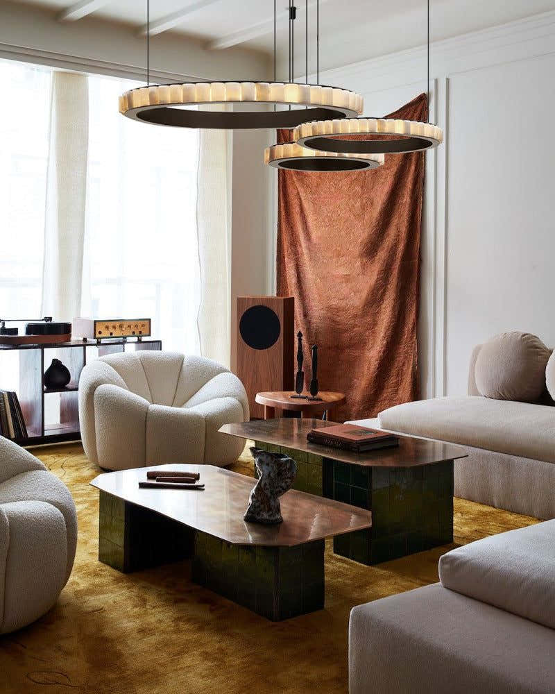 Black/Gold Hardware Multi Ring Alabaster Pendant Lighting ceiling for entrance foyer
