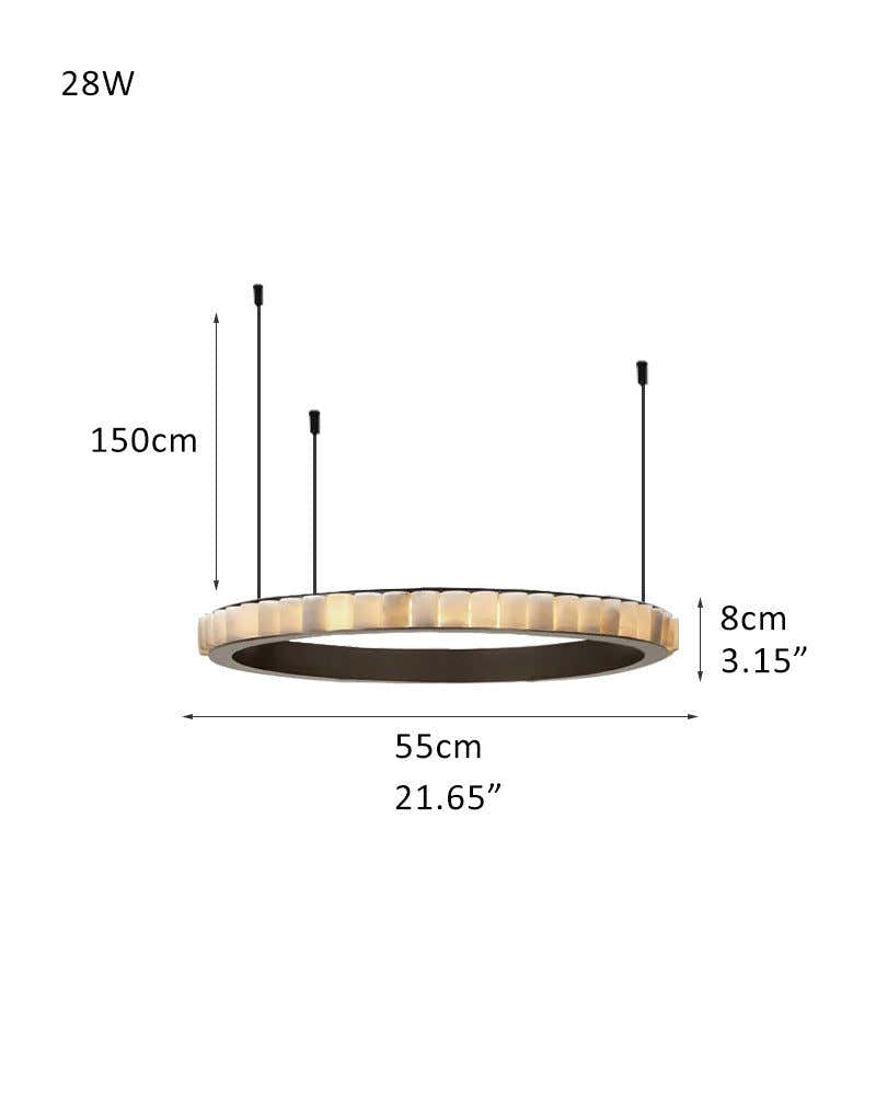 Black/Gold Hardware Multi Ring Alabaster Pendant Lighting ceiling for entrance foyer