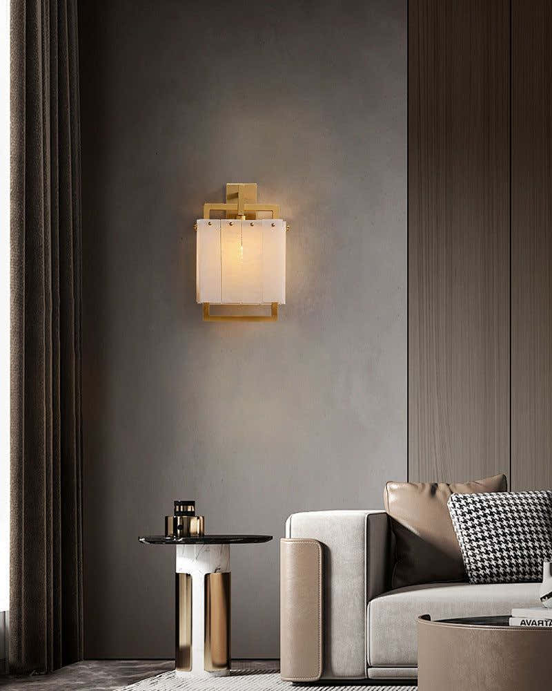 5-Light Rubbed Brass Alabaster Cluster Long Ceiling Pendant lights for dining room