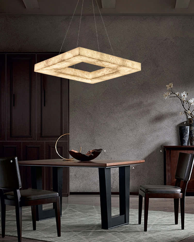 Minimalist Modern Large Alabaster Pendant Lamp for living room hall,72W