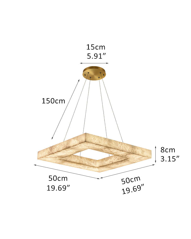 Minimalist Modern Large Alabaster Pendant Lamp for living room hall,72W
