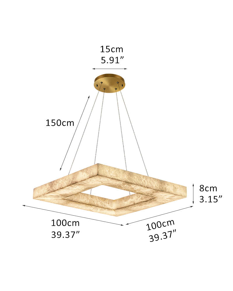 Minimalist Modern Large Alabaster Pendant Lamp for living room hall,72W