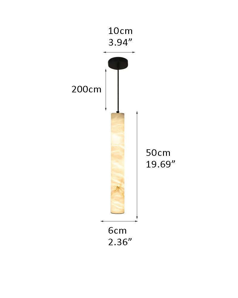 Minimalist Linear Cylinder Alabaster Ceiling Pendant Lamp & Wall Scoces Collections