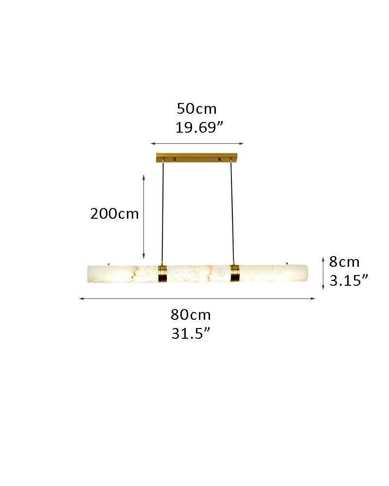 Minimalist Linear Cylinder Alabaster Ceiling Pendant Lamp & Wall Scoces Collections