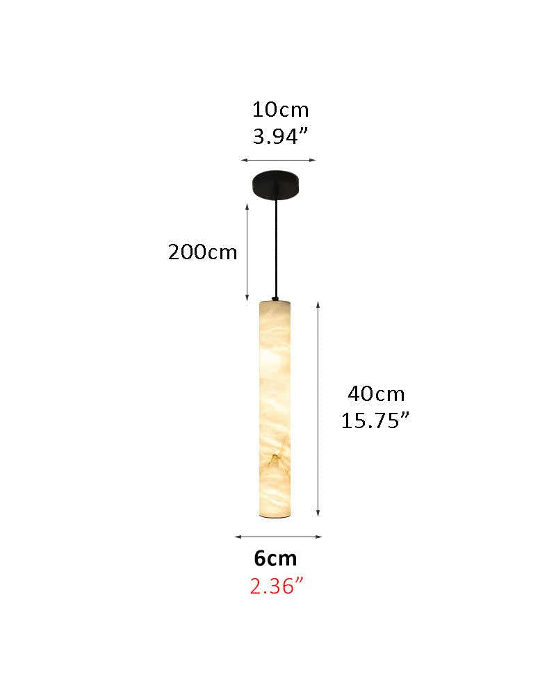Minimalist Linear Cylinder Alabaster Ceiling Pendant Lamp & Wall Scoces Collections