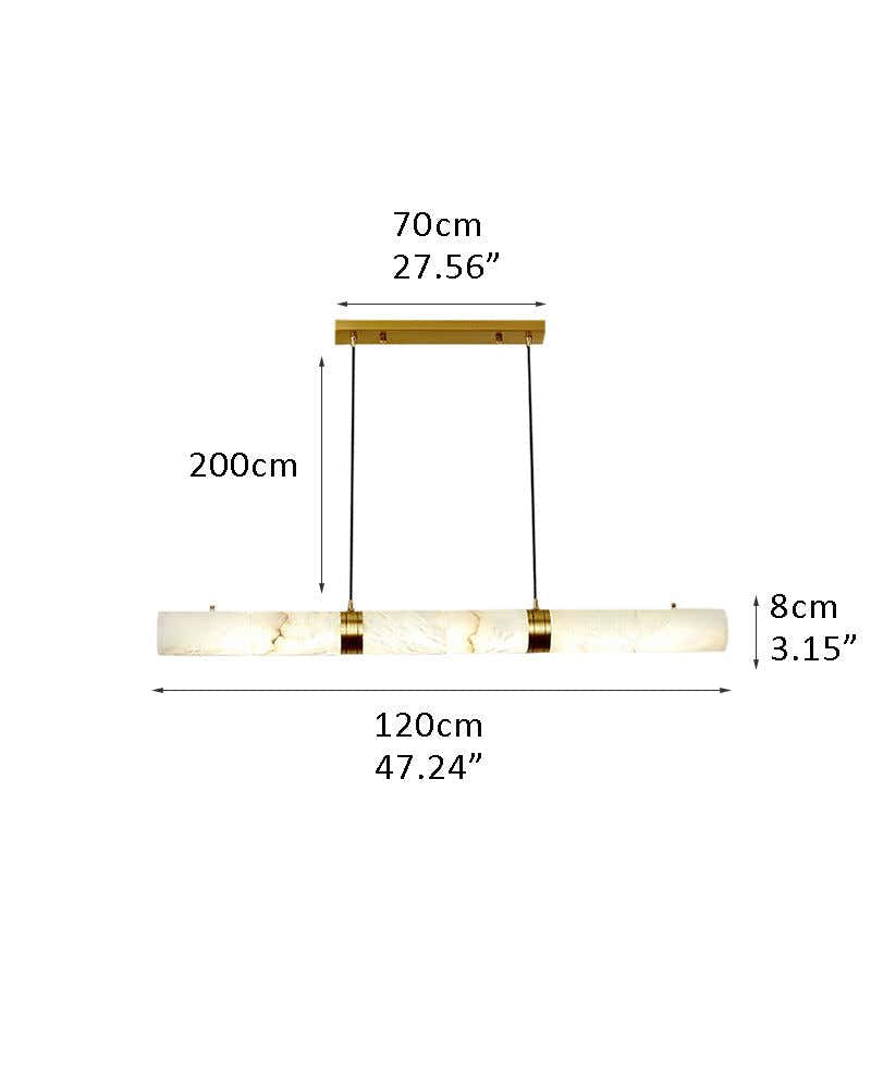 Minimalist Linear Cylinder Alabaster Ceiling Pendant Lamp & Wall Scoces Collections