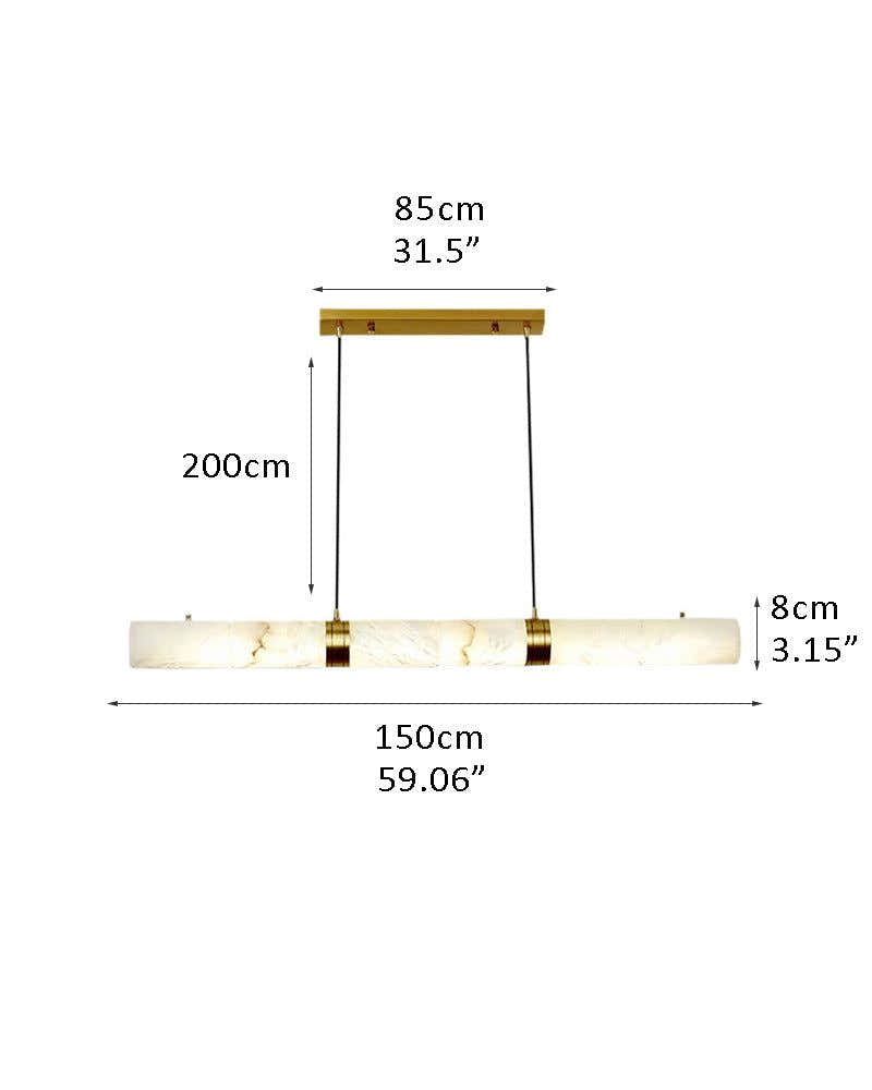 Minimalist Linear Cylinder Alabaster Ceiling Pendant Lamp & Wall Scoces Collections