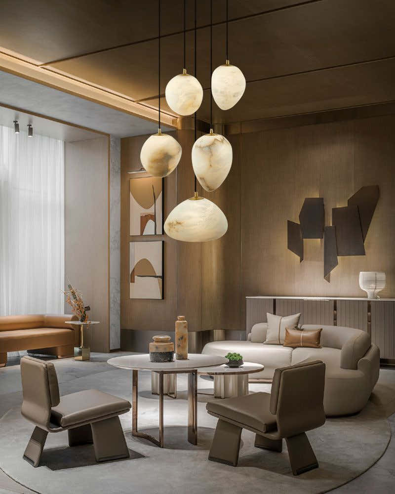G9 Nature Alabaster Pebble Mini Pendant Light 1 bulb