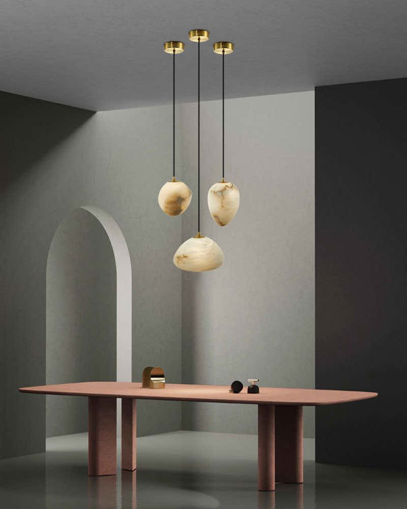 G9 Nature Alabaster Pebble Mini Pendant Light 1 bulb