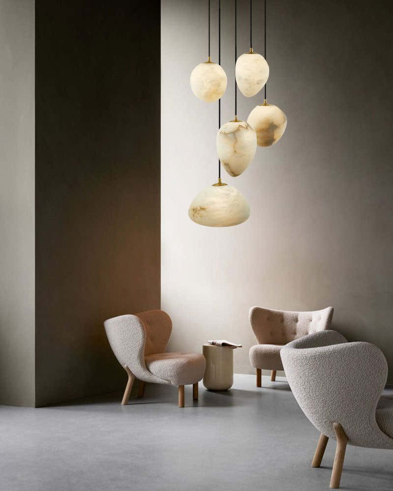 G9 Nature Alabaster Pebble Mini Pendant Light 1 bulb