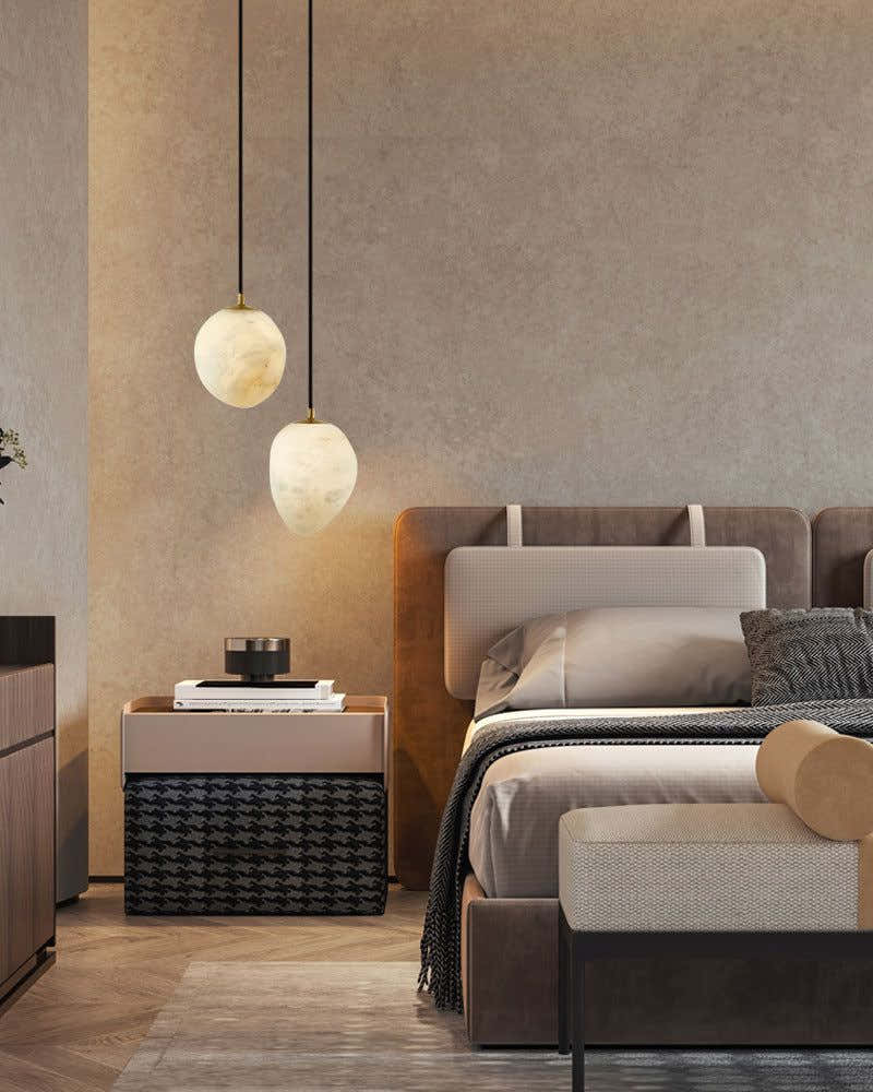 G9 Nature Alabaster Pebble Mini Pendant Light 1 bulb