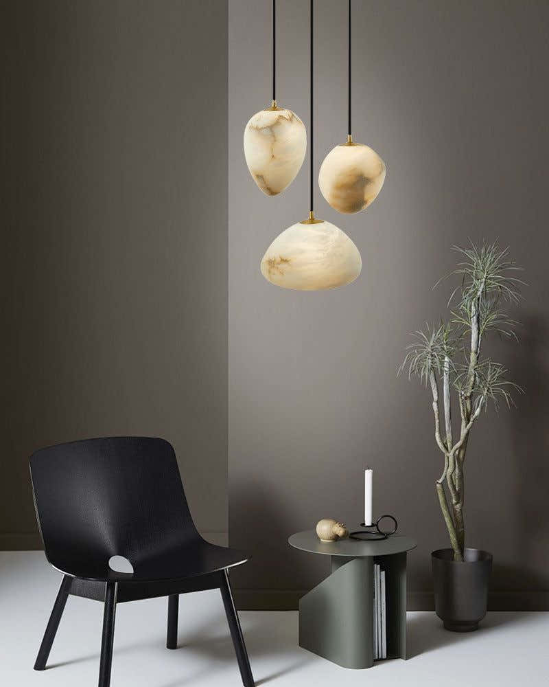 G9 Nature Alabaster Pebble Mini Pendant Light 1 bulb