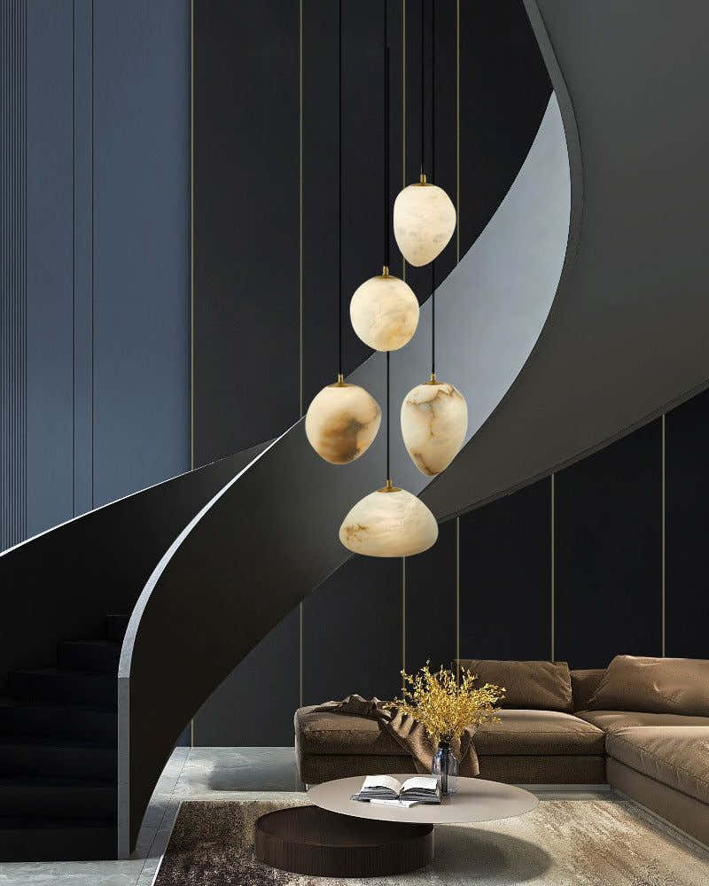 G9 Nature Alabaster Pebble Mini Pendant Light 1 bulb