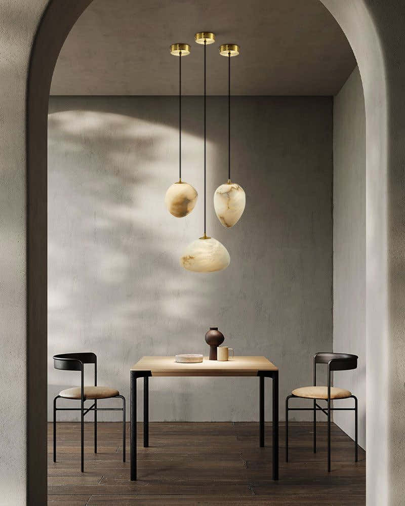 G9 Nature Alabaster Pebble Mini Pendant Light 1 bulb
