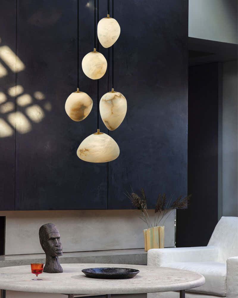 G9 Nature Alabaster Pebble Mini Pendant Light 1 bulb