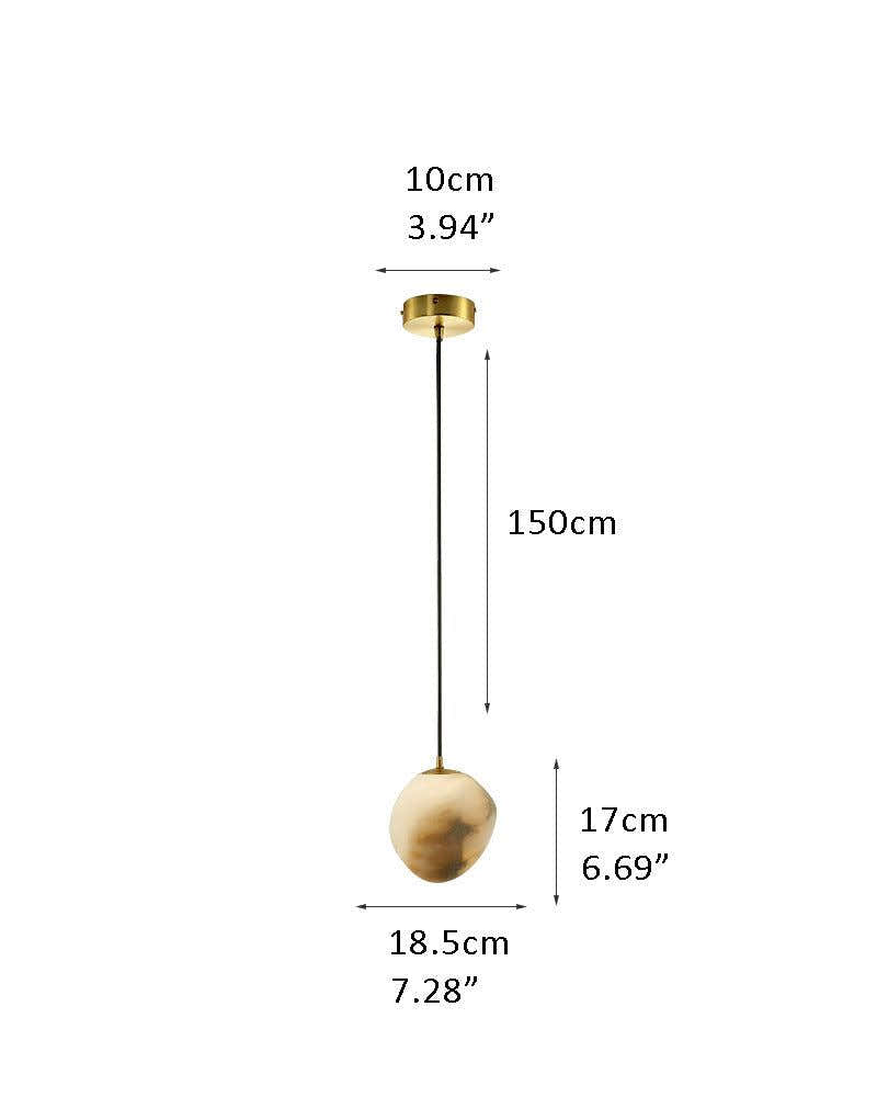 G9 Nature Alabaster Pebble Mini Pendant Light 1 bulb