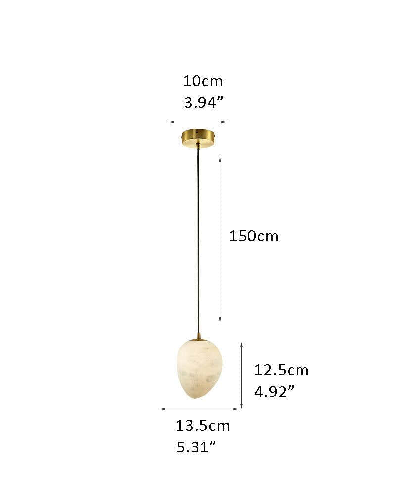 G9 Nature Alabaster Pebble Mini Pendant Light 1 bulb