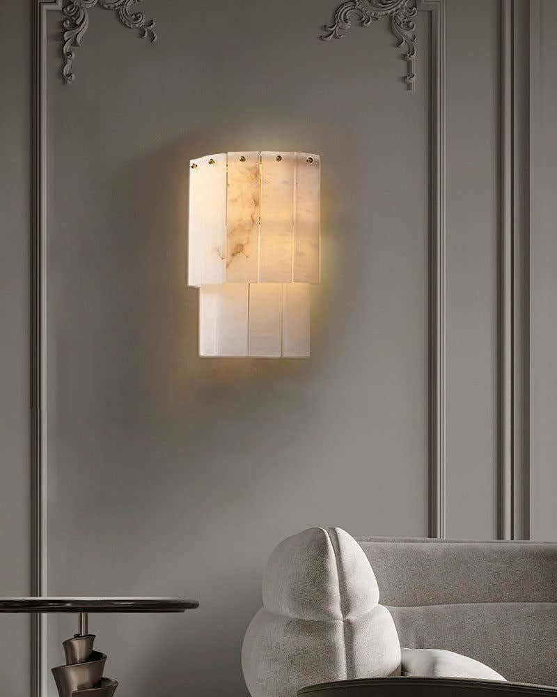 Warm White Modern Round Multi-Tier Alabaster Foyer Chandeliers in Black Frame