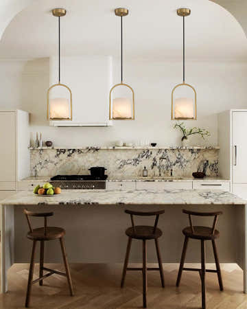 3 lights cluster alabaster dome brass pendant indoor lighting ceiling for kitchen island