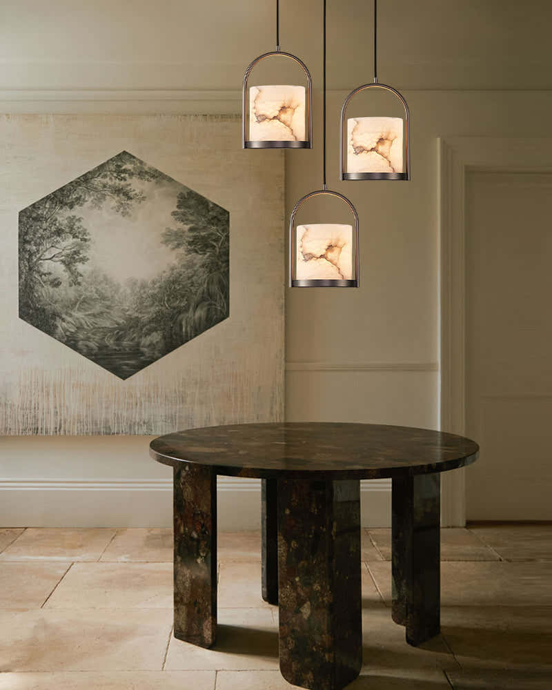3 lights cluster alabaster dome brass pendant indoor lighting ceiling for kitchen island