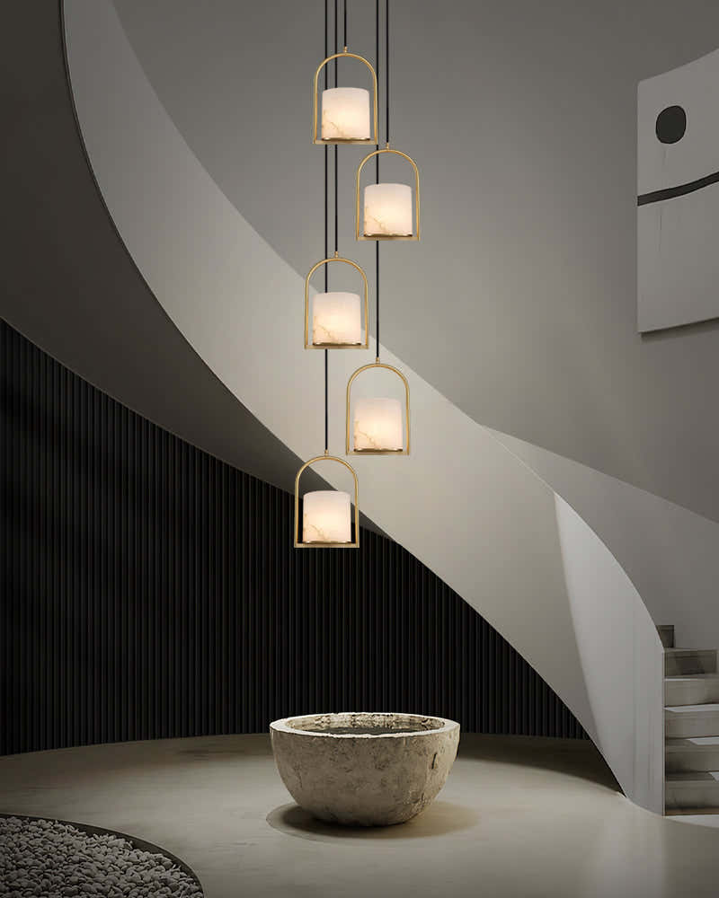 3 lights cluster alabaster dome brass pendant indoor lighting ceiling for kitchen island