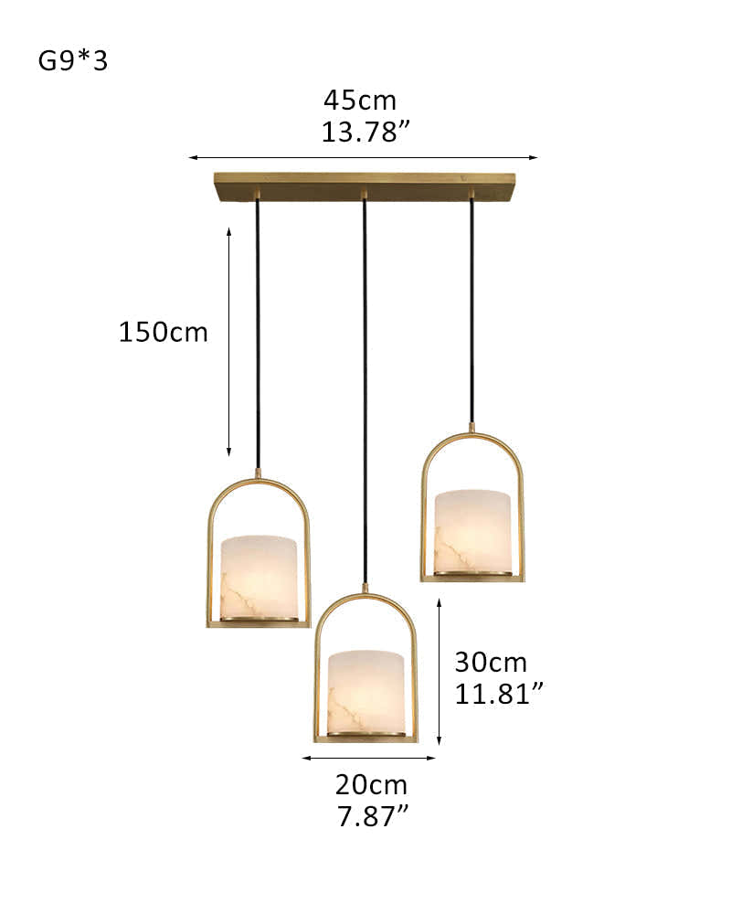 3 lights cluster alabaster dome brass pendant indoor lighting ceiling for kitchen island