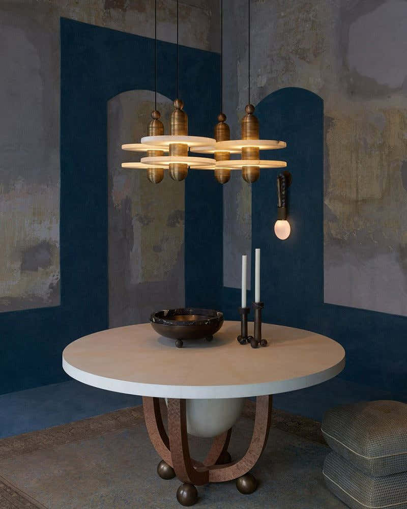 Alabaster Modern Marble Ring Pendant Light
