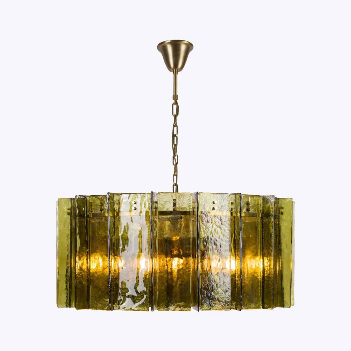 Berlin Chandelier Bottle Green 35" W 47" W