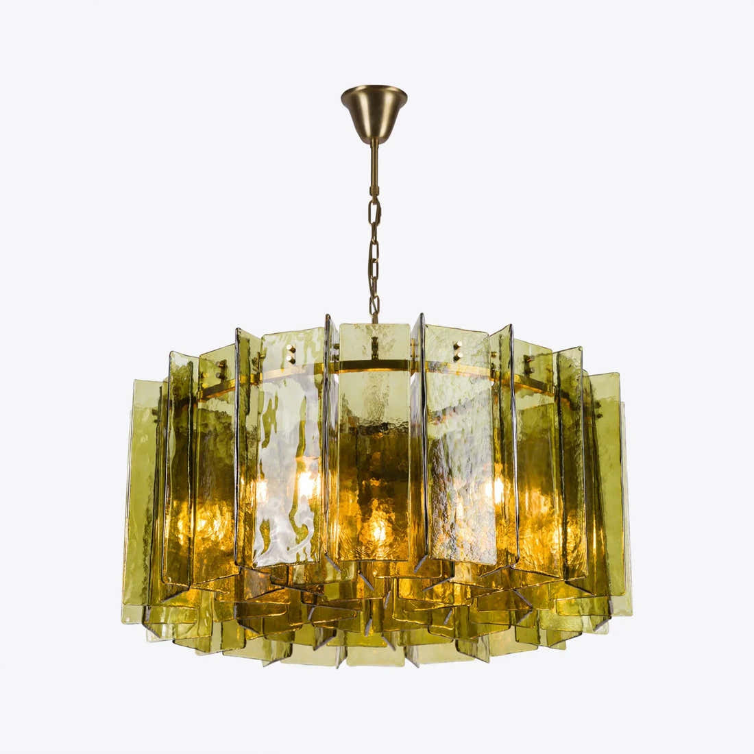 Berlin Chandelier Bottle Green 35" W 47" W