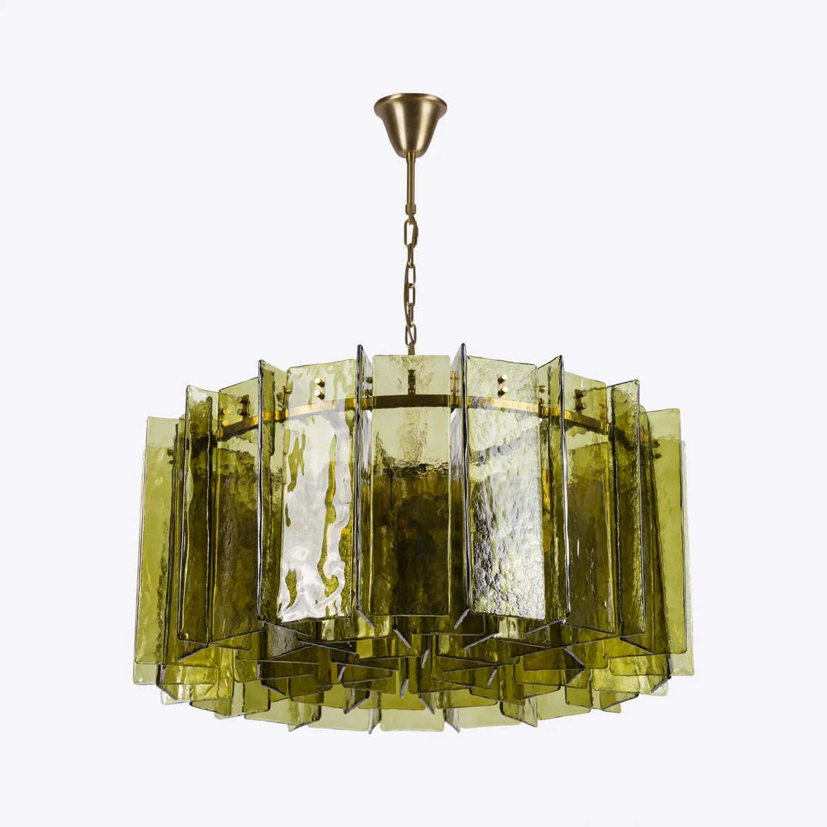 Berlin Chandelier Bottle Green 35" W 47" W