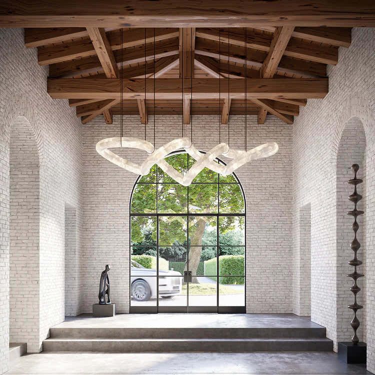 Infinity 12 & 16 Alabaster Pendant Light