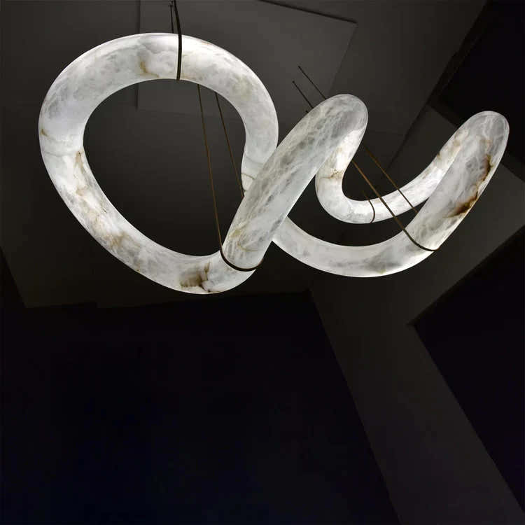 Infinity 12 & 16 Alabaster Pendant Light