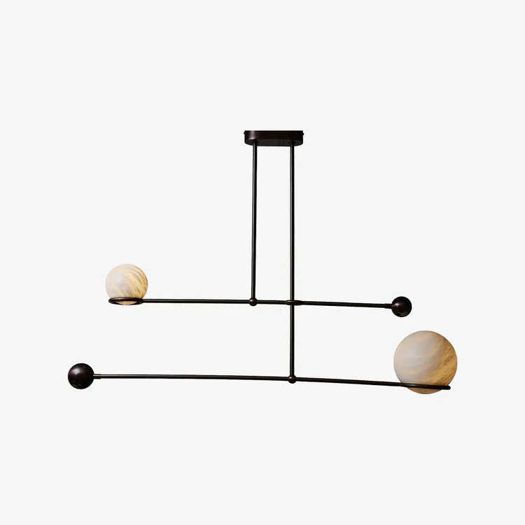 Alabaster Double Pendulum Chandelier