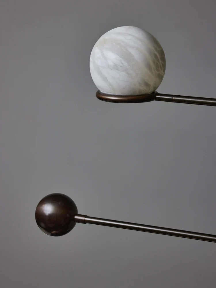 Alabaster Double Pendulum Chandelier