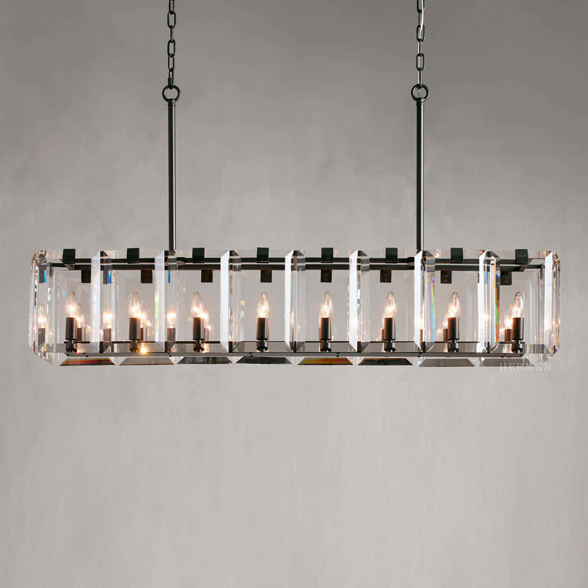 Amaya Rectangular Chandelier 40" 53"