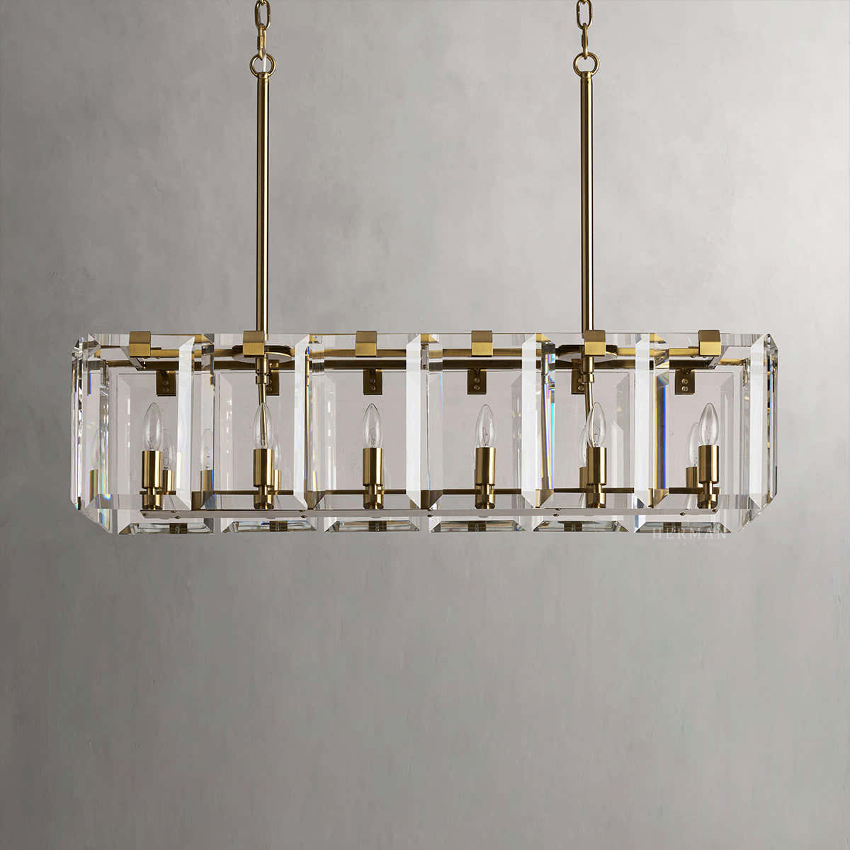 Amaya Rectangular Chandelier 40" 53"