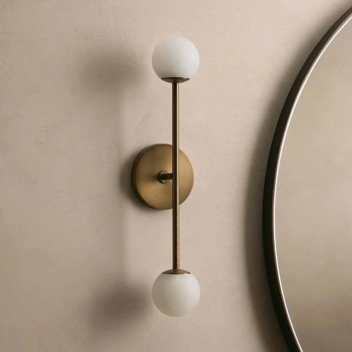 Girouette Double  Alabaster Sconce