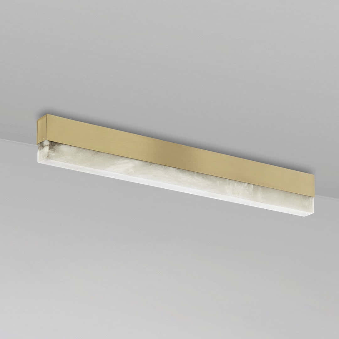 Artes Ceiling Mounted Alabaster Bathroom Light