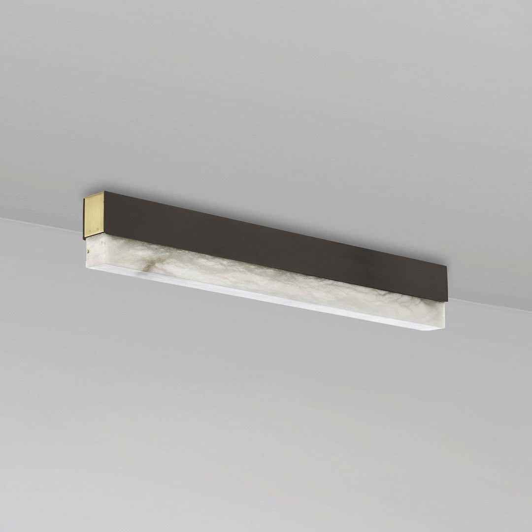 Artes Ceiling Mounted Alabaster Bathroom Light