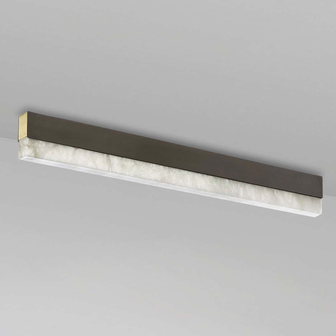 Artes Ceiling Mounted Alabaster Bathroom Light