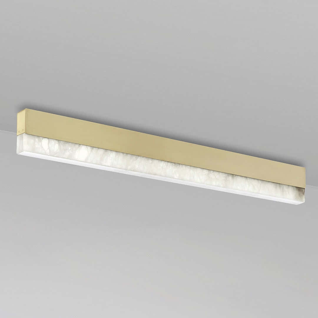 Artes Ceiling Mounted Alabaster Bathroom Light