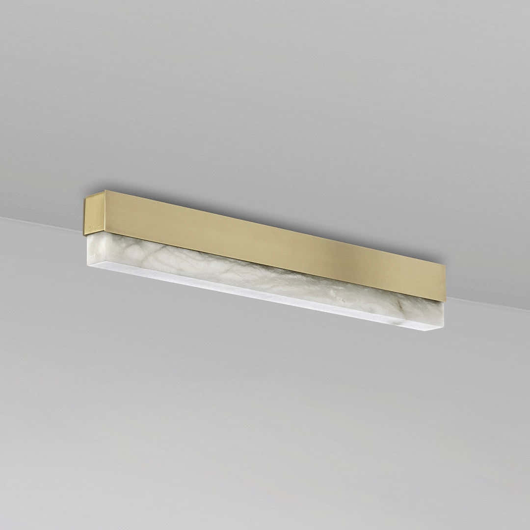 Artes Ceiling Mounted Alabaster Bathroom Light